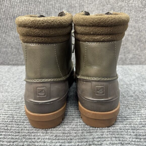 Sperry Avenue Duck Boots Mens 10.5 Green Brown Waterproof 3M Thinsulate STS23426 - Picture 4 of 11
